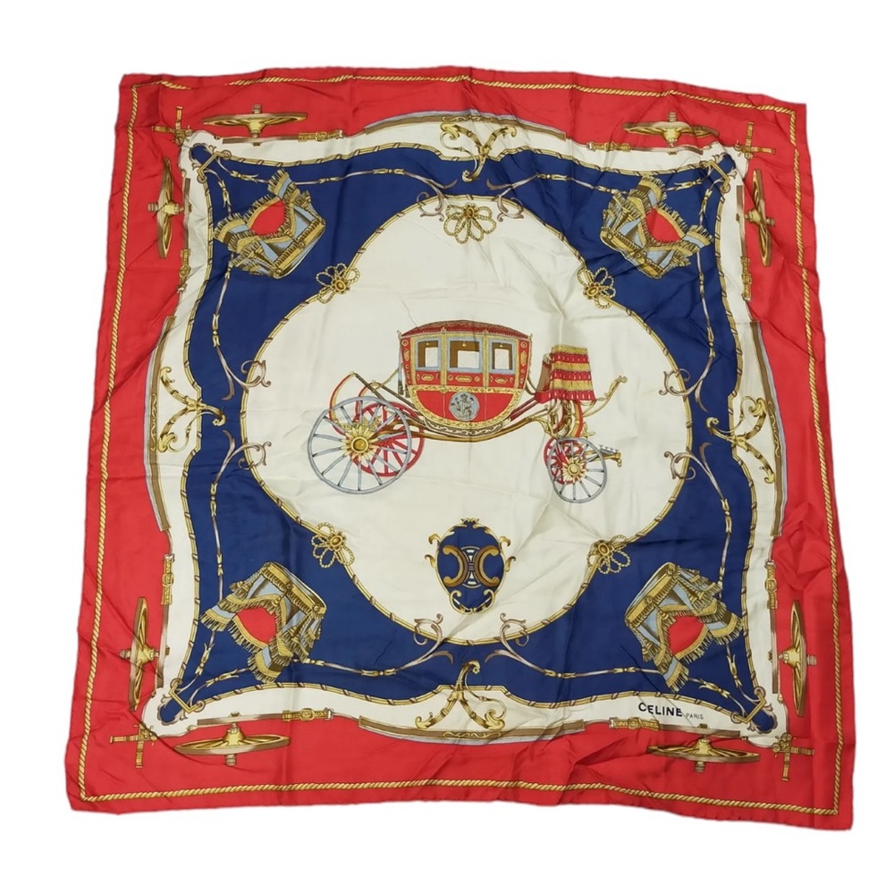 Celine Paris 100% Silk Scarf 34X34
